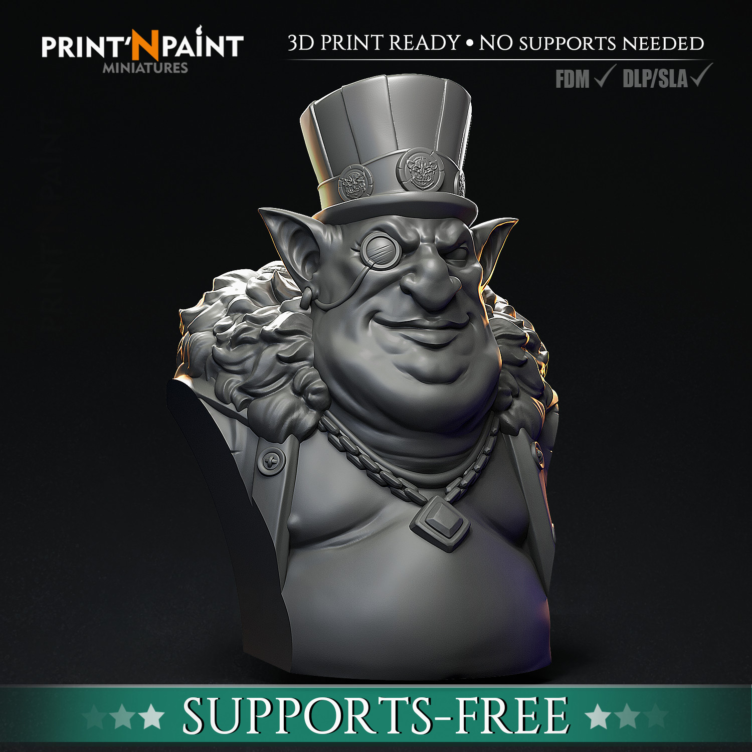 Goblin Gang Leader Bust - Support Free